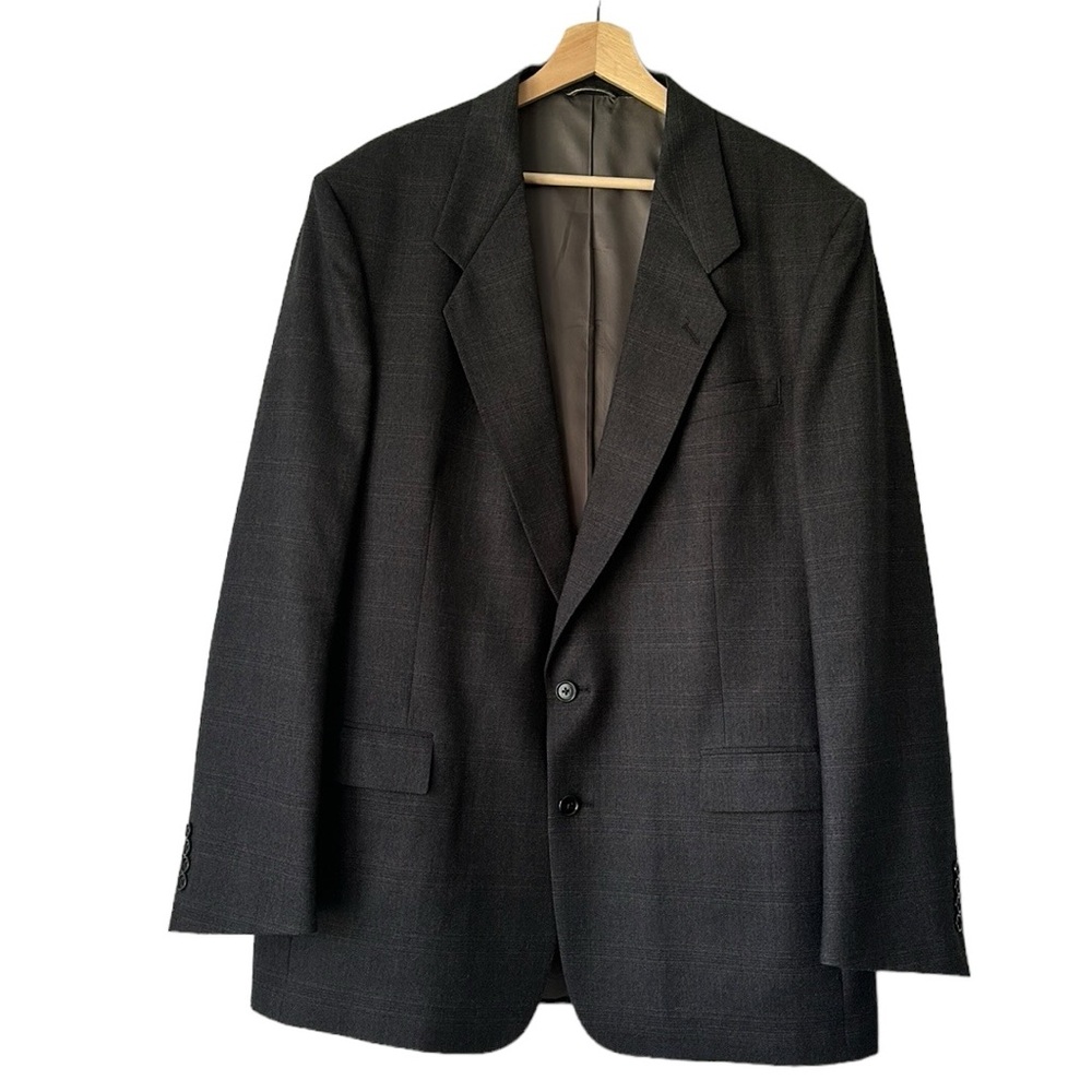 Christian Dior plaid blazer / jacket two button luxury with flaws 50” chest
